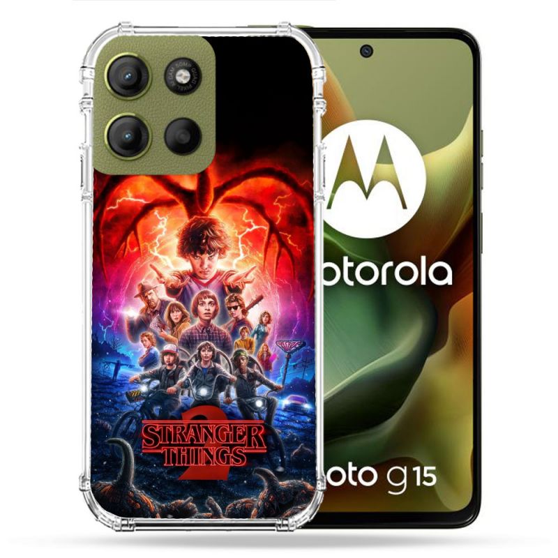 Coque Renforcée Pour Motorola G15 Stranger Things Affiche 2