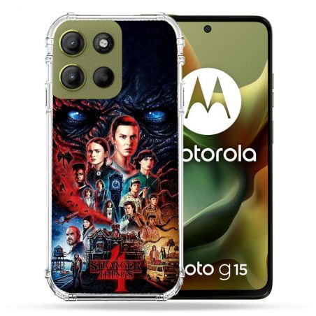 Coque Renforcée Pour Motorola G15 Stranger Things Affiche 4