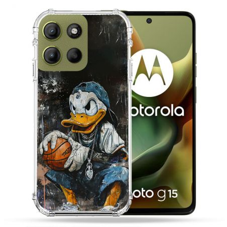 Coque Renforcée Pour Motorola G15 Street Art Donald Duck