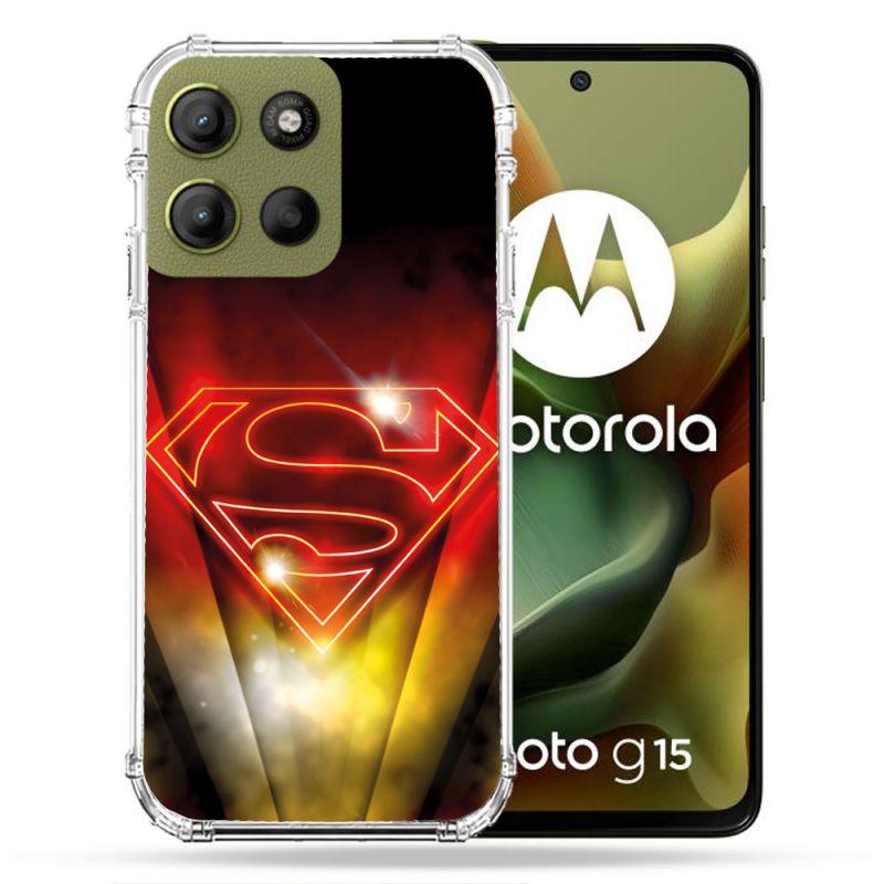Coque Renforcée Pour Motorola G15 Superman Logo