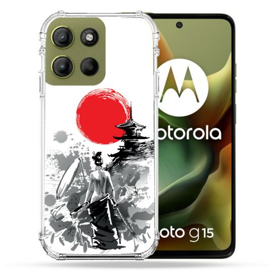 Coque Renforcée Pour Motorola G15 Voyage Japon Femme
