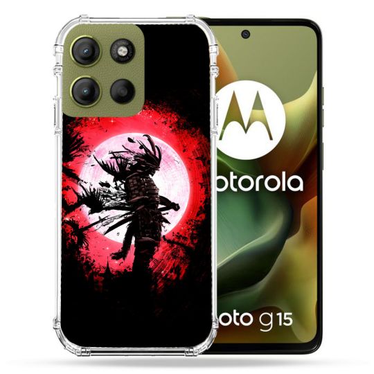 Coque Renforcée Pour Motorola G15 Voyage Japon Samourai