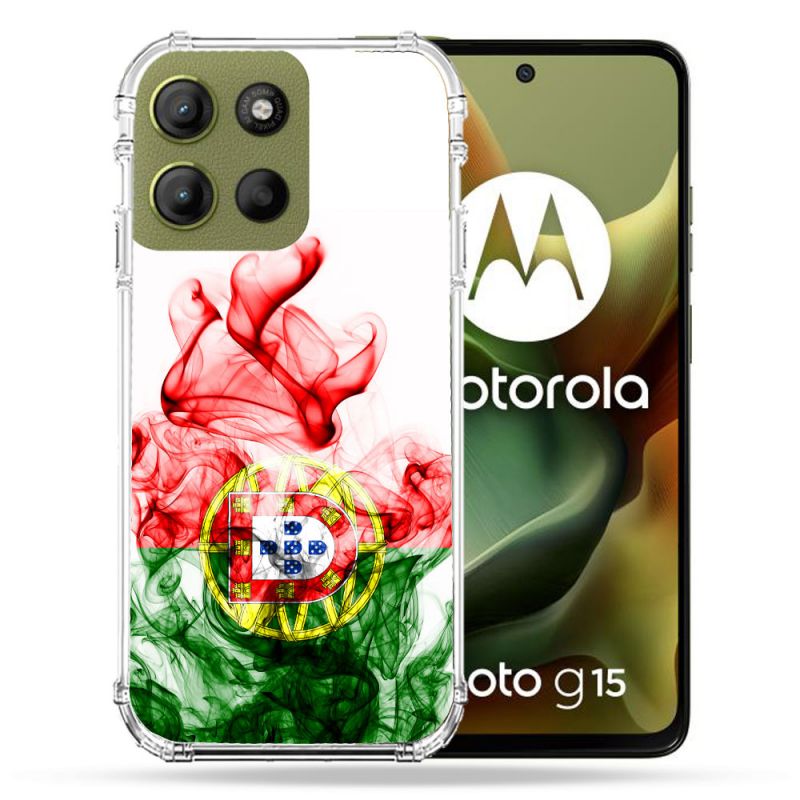 Coque Renforcée Pour Motorola G15 Voyage Portugal Flamme