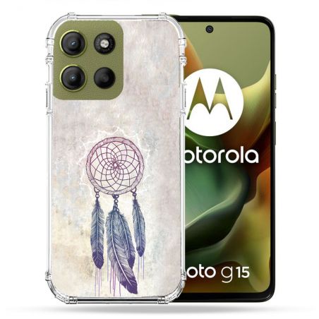 Coque Renforcée Pour Motorola G15 Zen Attrape Reve Blanc