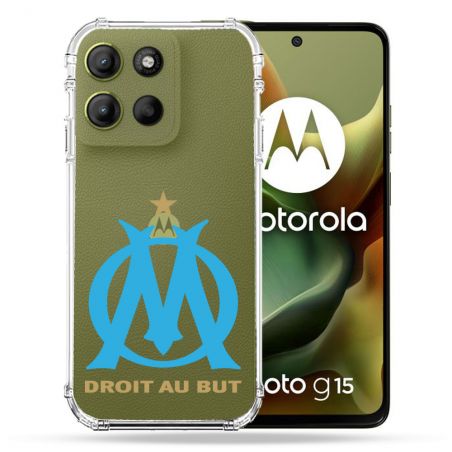 Coque Renforcée Transparente Pour Motorola G15 Foot Olympique Marseille OM