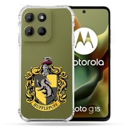 Coque Renforcée Transparente Pour Motorola G15 Harry Potter Hufflepuff