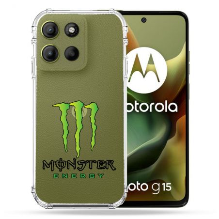Coque Renforcée Transparente Pour Motorola G15 Monster Energy