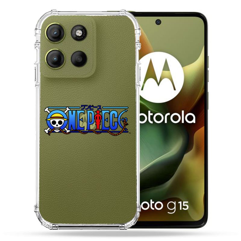 Coque Renforcée Transparente Pour Motorola G15 One Piece Logo