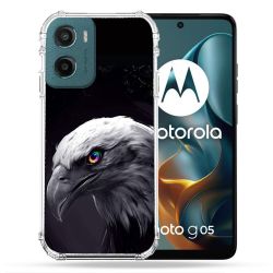 Coque Renforcée Pour Motorola G05 / E15 Animal Aigle Royal Noir