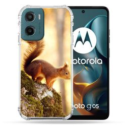 Coque Renforcée Pour Motorola G05 / E15 Animal Ecureuil Bois