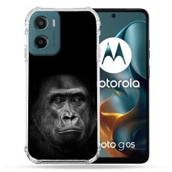 Coque Renforcée Pour Motorola G05 / E15 Animal Gorille Noir