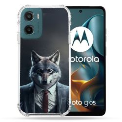 Coque Renforcée Pour Motorola G05 / E15 Animal Loup Business