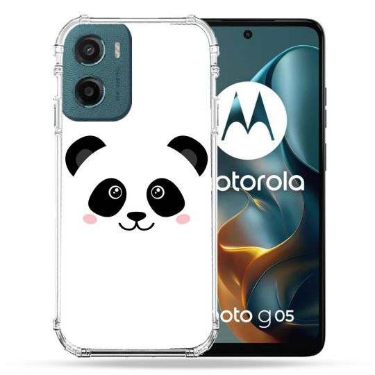 Coque Renforcée Pour Motorola G05 / E15 Animal Panda Blanc