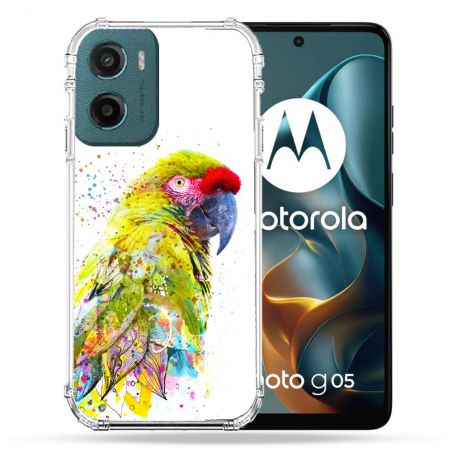 Coque Renforcée Pour Motorola G05 / E15 Animal Perroquet Jaune