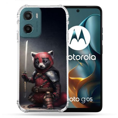 Coque Renforcée Pour Motorola G05 / E15 Animal Raton Samouraï