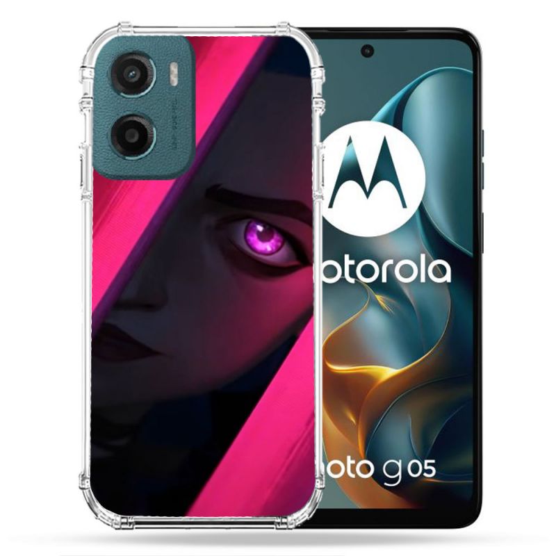 Coque Renforcée Pour Motorola G05 / E15 Arcane Jinx Rose