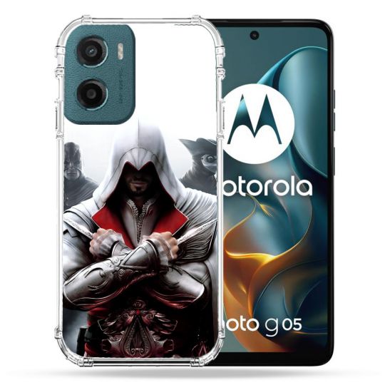 Coque Renforcée Pour Motorola G05 / E15 Assassin Creed Mask