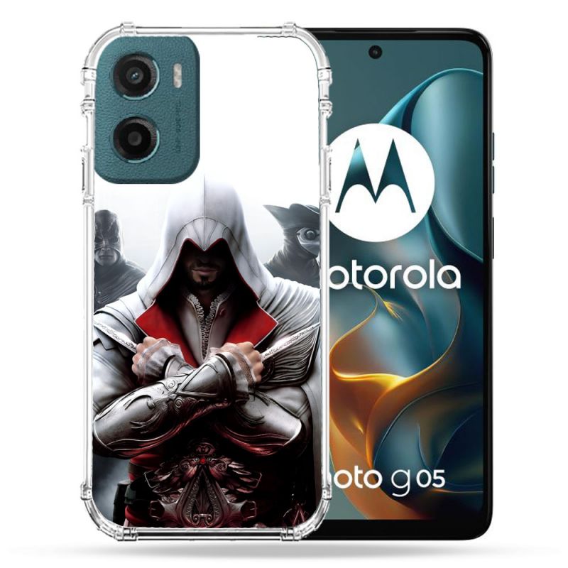 Coque Renforcée Pour Motorola G05 / E15 Assassin Creed Mask