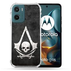 Coque Renforcée Pour Motorola G05 / E15 Assassin Creed Tete Mort