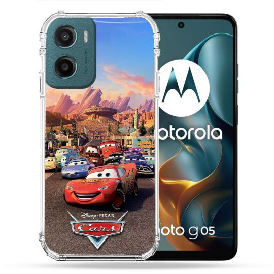 Coque Renforcée Pour Motorola G05 / E15 Cars Affiche