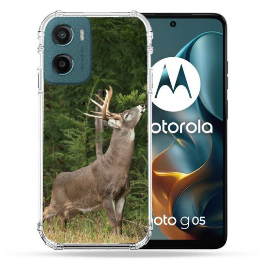 Coque Renforcée Pour Motorola G05 / E15 Chasse Cerf
