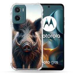 Coque Renforcée Pour Motorola G05 / E15 Chasse Sanglier Attaque