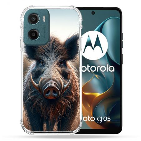Coque Renforcée Pour Motorola G05 / E15 Chasse Sanglier Attaque