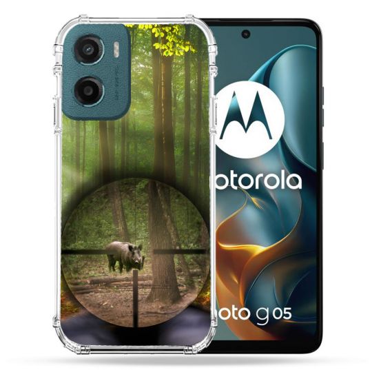 Coque Renforcée Pour Motorola G05 / E15 Chasse Sanglier Viseur