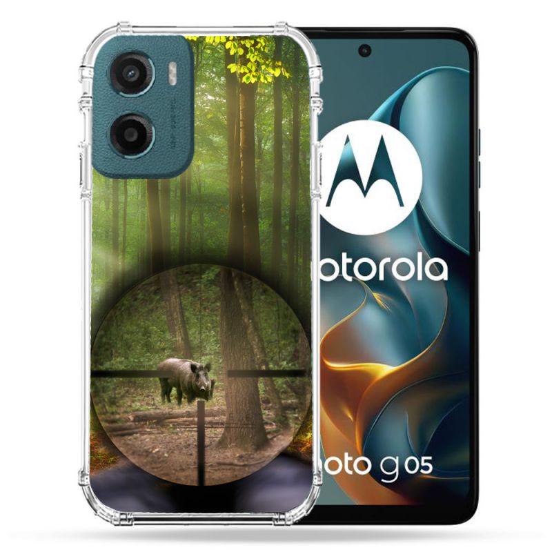 Coque Renforcée Pour Motorola G05 / E15 Chasse Sanglier Viseur
