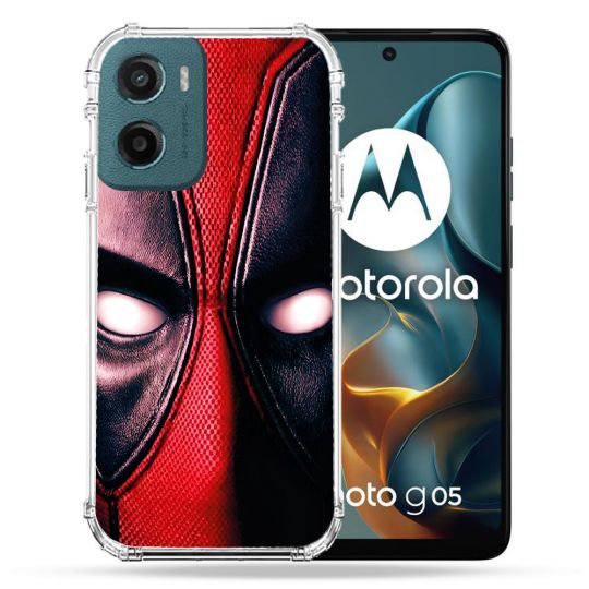 Coque Renforcée Pour Motorola G05 / E15 Deadpool Yeux