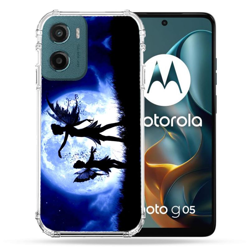 Coque Renforcée Pour Motorola G05 / E15 Fantastique Fee Lune