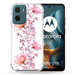 Coque Renforcée Pour Motorola G05 / E15 Fleur Eclosion