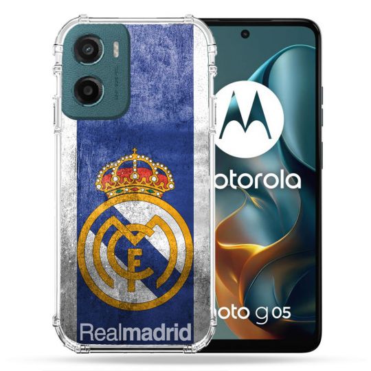 Coque Renforcée Pour Motorola G05 / E15 Foot Real Madrid