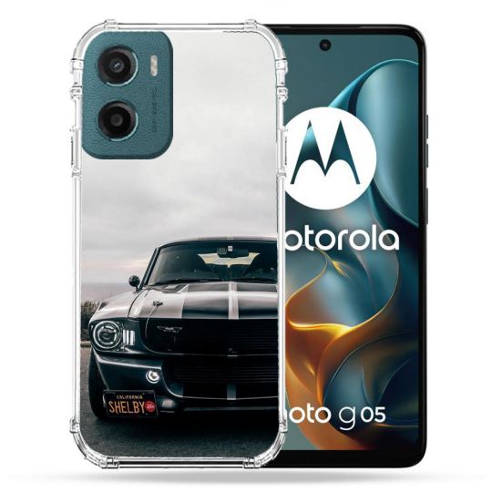 Coque Renforcée Pour Motorola G05 / E15 Ford Mustang GT500 Vintage