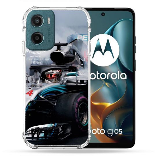 Coque Renforcée Pour Motorola G05 / E15 Formule 1 F1 Mercedes Petronas