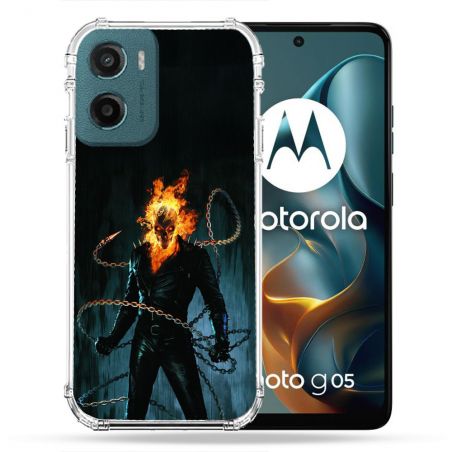 Coque Renforcée Pour Motorola G05 / E15 Ghost Rider