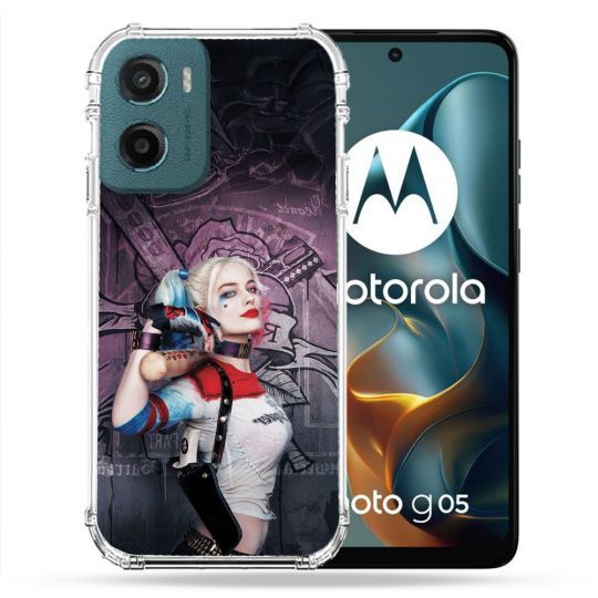 Coque Renforcée Pour Motorola G05 / E15 Harley Quinn Batte