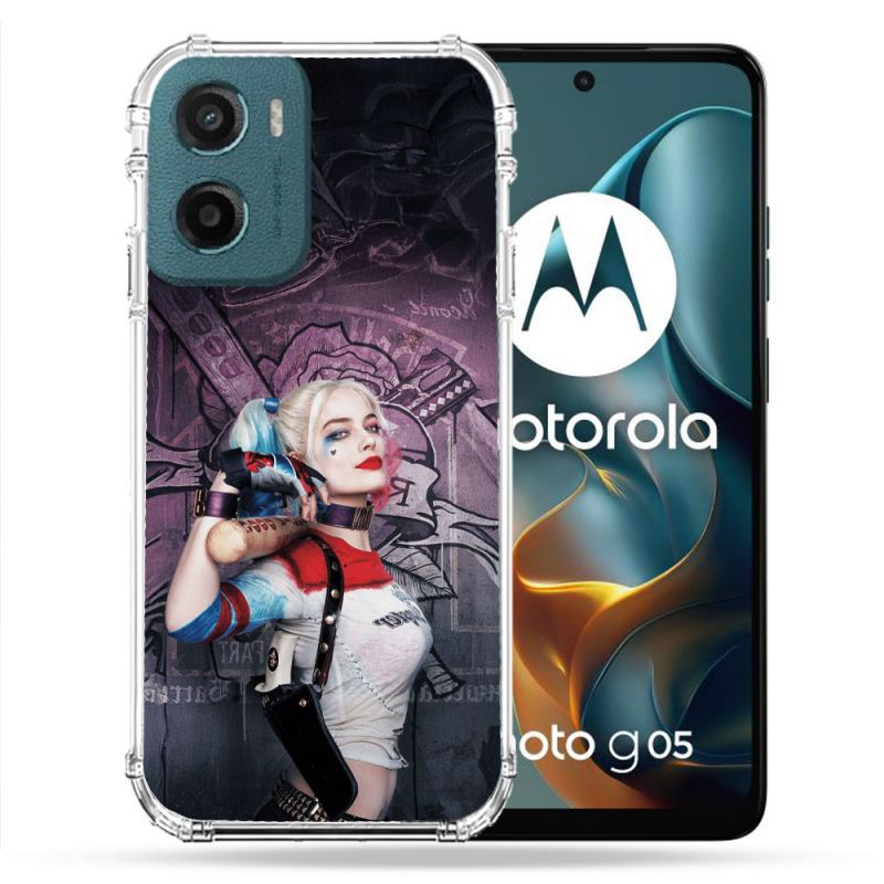 Coque Renforcée Pour Motorola G05 / E15 Harley Quinn Batte