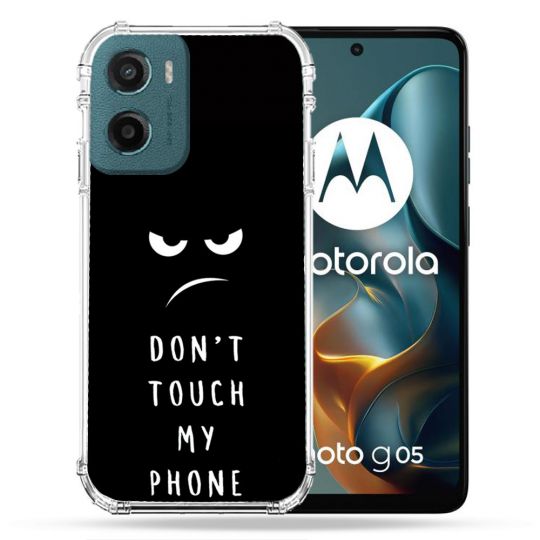 Coque Renforcée Pour Motorola G05 / E15 Humour Don't Touch