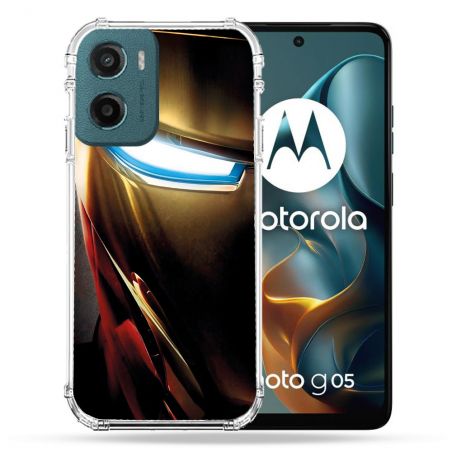 Coque Renforcée Pour Motorola G05 / E15 Iron Man Casque