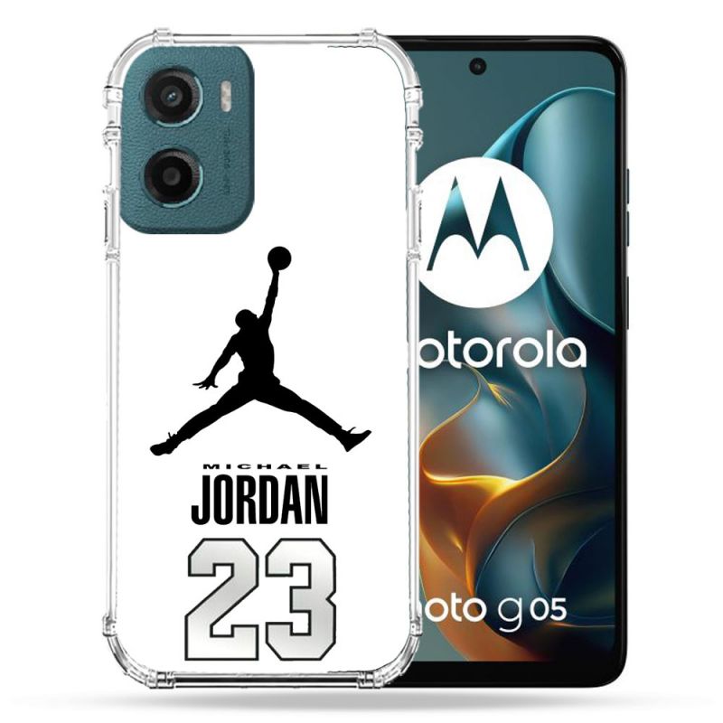 Coque Renforcée Pour Motorola G05 / E15 Jordan 23 Blanc