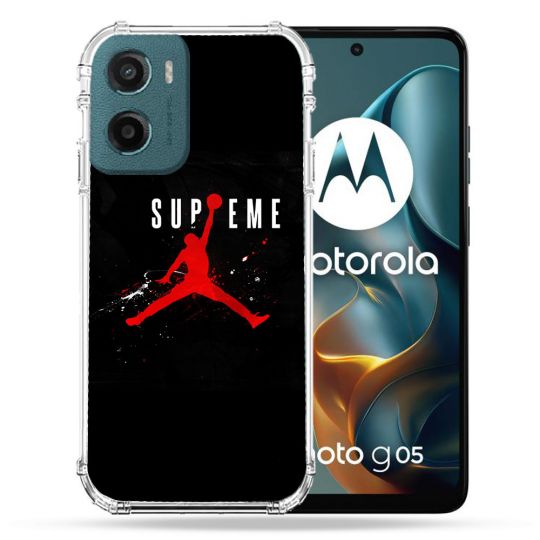 Coque Renforcée Pour Motorola G05 / E15 Jordan Supreme Noir