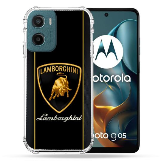 Coque Renforcée Pour Motorola G05 / E15 Lamborghini Carbone