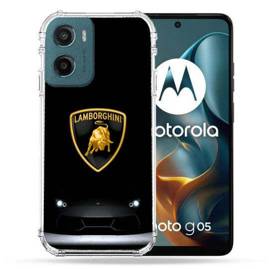Coque Renforcée Pour Motorola G05 / E15 Lamborghini Noir