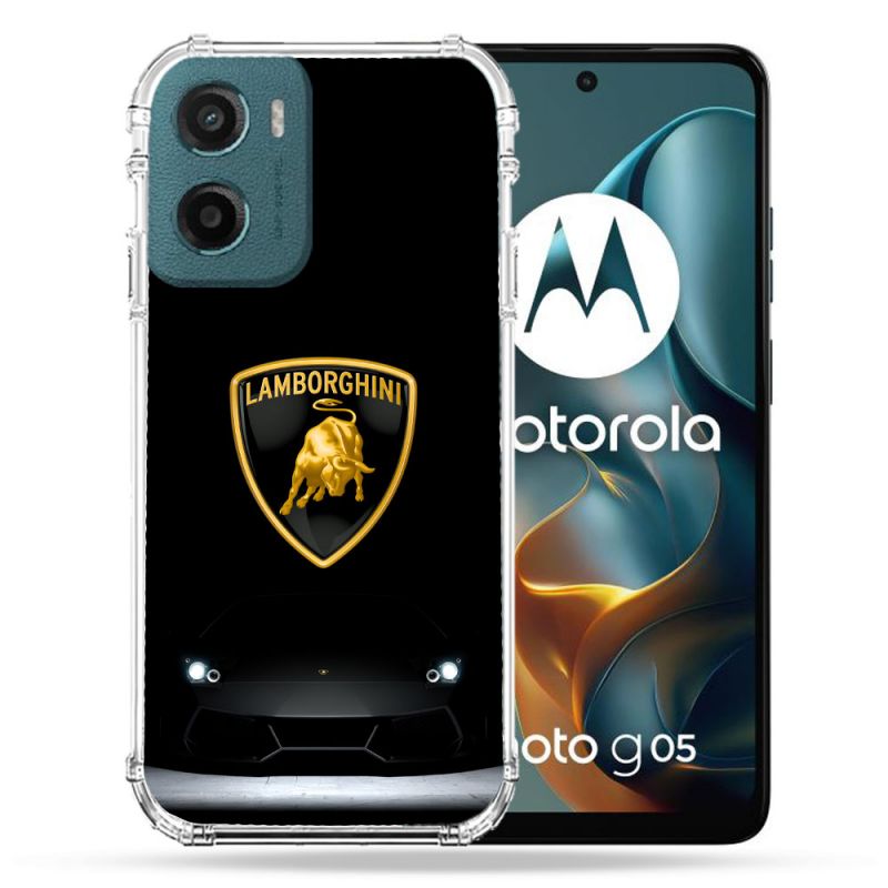 Coque Renforcée Pour Motorola G05 / E15 Lamborghini Noir