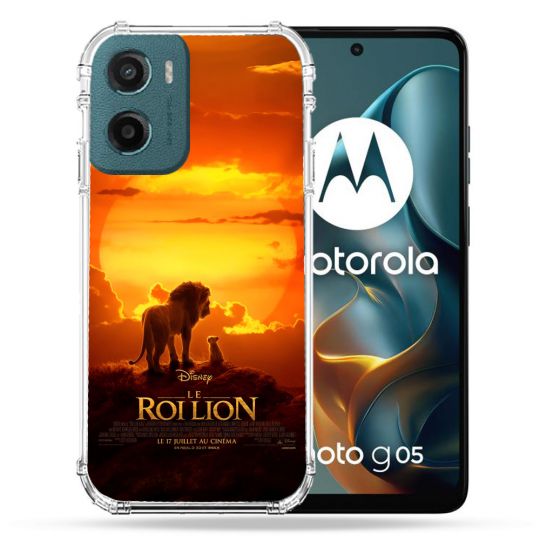 Coque Renforcée Pour Motorola G05 / E15 Le Roi Lion Affiche