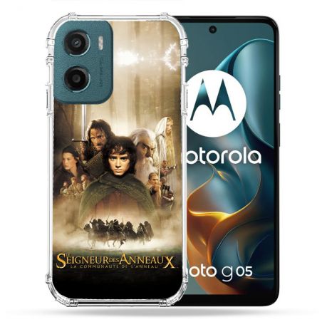 Coque Renforcée Pour Motorola G05 / E15 Le seigneur Des Anneaux Affiche