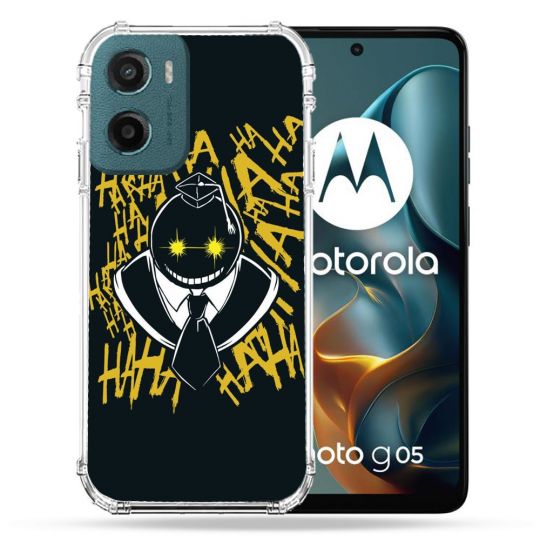 Coque Renforcée Pour Motorola G05 / E15 Manga Assassination Classroom Kuro Noir