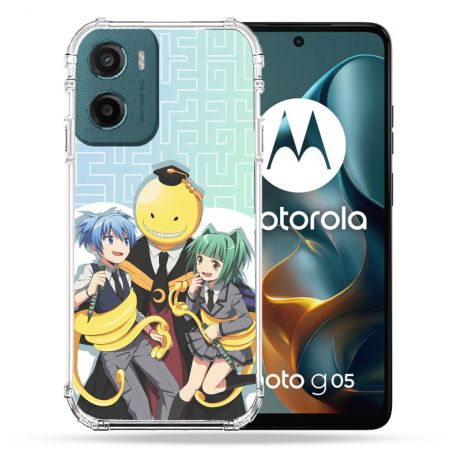 Coque Renforcée Pour Motorola G05 / E15 Manga Assassination Classroom Kuro Trio