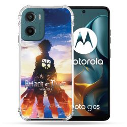 Coque Renforcée Pour Motorola G05 / E15 Manga Attaque Titans Soleil